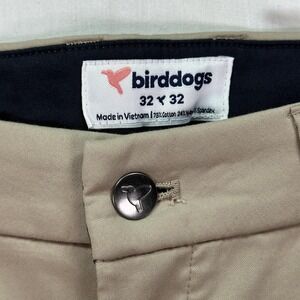Birddogs Pants Mens 32 x 30 Khaki Stretch Performance Chino Golf Pockets tag:32"